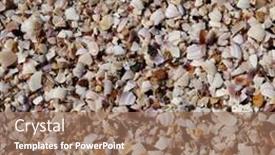  Presentation with shells - Beautiful presentation theme featuring sand-and-shells-close-up backdrop and a coral colored foreground