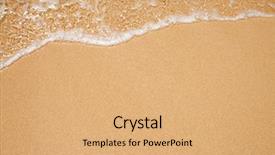  Presentation with ocean wave - PPT layouts featuring sand and wave background background and a coral colored foreground