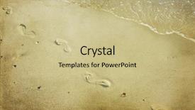  Presentation with footprints sand - Cool new theme with snow queen on blue background backdrop and a light gray colored foreground