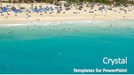  Presentation with republic dominican - Audience pleasing presentation theme consisting of sand at the dominican republic backdrop and a  colored foreground