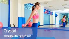  Presentation with pilates - Beautiful slides featuring sand balls chest expansion exercise backdrop and a teal colored foreground