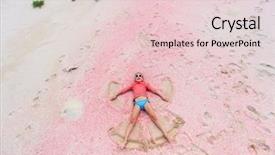  Presentation with sand - Audience pleasing presentation design consisting of sand beach at tropical island backdrop and a  colored foreground