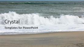  Presentation with south beach - Beautiful slide deck featuring sand beach south west new backdrop and a sky blue colored foreground