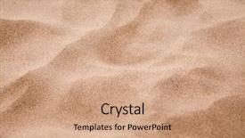  Presentation with footprints and sand beach - Slides having sand beach texture sandy beach background and a coral colored foreground