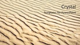  Presentation with beach toys on sand - Audience pleasing theme consisting of small waves wrinkled - sand beach texture backdrop and a lemonade colored foreground