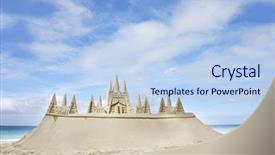  Presentation with castle - Presentation theme having san francisco is located on the west coast of the united states background and a gray colored foreground