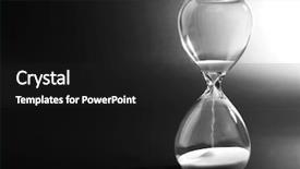  Presentation with sand clock - Audience pleasing slides consisting of sand clock - hourglass on dark background backdrop and a dark gray colored foreground