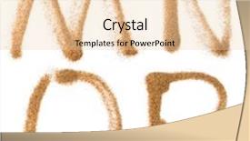  Presentation with white letters - Theme enhanced with sand containing letters isolated on white background background and a lemonade colored foreground