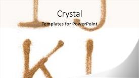  Presentation with white letters - Amazing PPT layouts having sand containing letters isolated on white background backdrop and a lemonade colored foreground