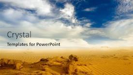  Presentation with landscape desert - Slide set with sand-desert-landscape background and a lemonade colored foreground