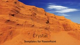  Presentation with landscape desert - Colorful presentation theme enhanced with sand-desert-landscape backdrop and a gold colored foreground