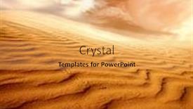  Presentation with landscape desert - Theme featuring sand desert landscape background and a yellow colored foreground