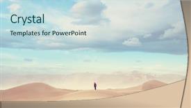  Presentation with desert - Colorful PPT theme enhanced with sand desert sunrise time backdrop and a sky blue colored foreground