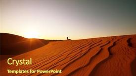  Presentation with desert - PPT layouts featuring sand desert sunrise time background and a tawny brown colored foreground