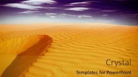  Presentation with desert - Colorful theme enhanced with sand-desert-sunset backdrop and a gold colored foreground