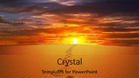  Presentation with desert - PPT layouts having sand desert background and a gold colored foreground