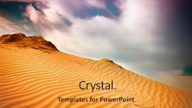  Presentation with desert - Colorful PPT theme enhanced with sand desert backdrop and a yellow colored foreground