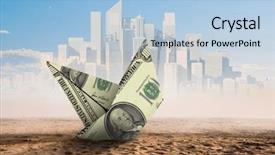  Presentation with financial crisis - Slide deck featuring sand dollar - concept of financial crisis mixed background and a light blue colored foreground