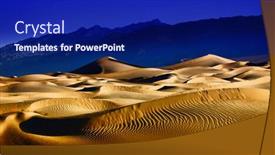 Presentation with death - Audience pleasing slides consisting of sand dune formations in death valley national park california backdrop and a navy blue colored foreground