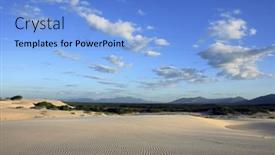  Presentation with brazil - Presentation theme with sand-dune-of-cumbuco background and a light blue colored foreground