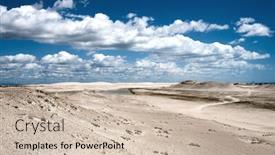  Presentation with brazil - Colorful theme enhanced with sand dune of tatajuba near jericoacoara in ceara state in brazil backdrop and a soft green colored foreground