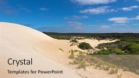  Presentation with kangaroo - Presentation having sand dune system on kangaroo background and a lemonade colored foreground