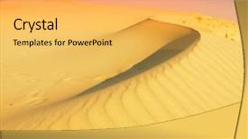  Presentation with zen footprints and sand - Colorful presentation theme enhanced with brown yellow - sand dune backdrop and a yellow colored foreground
