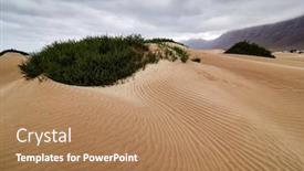  Presentation with sand ocean - Colorful theme enhanced with sand-dunes-and-ocean backdrop and a coral colored foreground