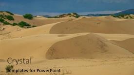  Presentation with mongolia gobi - Slides enhanced with sand-dunes-and-trees background and a gold colored foreground