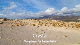  Presentation with sand dunes - Beautiful PPT layouts featuring sand-dunes-at-the-coast backdrop and a coral colored foreground