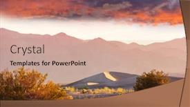  Presentation with sand dunes - PPT theme with sand-dunes-in-california-usa background and a coral colored foreground