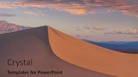  Presentation with sand dunes - PPT theme consisting of sand-dunes-in-california-usa background and a  colored foreground
