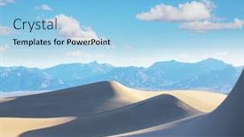  Presentation with sand dunes - Slides featuring sand-dunes-in-death-valley background and a light blue colored foreground