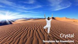  Presentation with white sand - Colorful theme enhanced with sand dunes in death valley backdrop and a tawny brown colored foreground