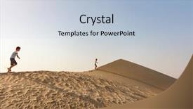  Presentation with kids playing - Cool new slides with sand dunes in qatar backdrop and a light blue colored foreground