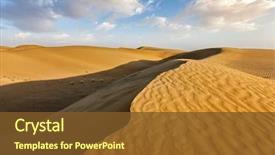  Presentation with camel in the thar desert - Amazing PPT theme having sand dunes in thar desert backdrop and a tawny brown colored foreground
