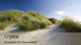  Presentation with desert - Amazing presentation theme having sand dunes in the holland backdrop and a mint green colored foreground