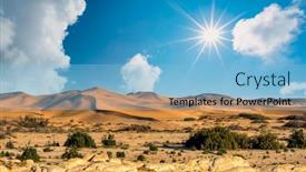  Presentation with beach ball sand dunes - Presentation with sand-dunes-in-walvis-bay background and a light blue colored foreground