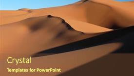  Presentation with sand dunes - Slides with sand dunes of erg chebbi background and a tawny brown colored foreground