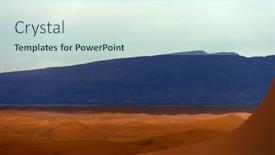  Presentation with sand dunes - Beautiful PPT theme featuring sand-dunes-of-erg-chigaga backdrop and a sky blue colored foreground