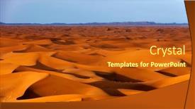  Presentation with sand dunes - PPT theme having sand-dunes-of-erg-chigaga background and a crimson colored foreground
