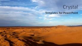  Presentation with sand dunes - Audience pleasing slide set consisting of sand-dunes-of-erg-chigaga backdrop and a light blue colored foreground