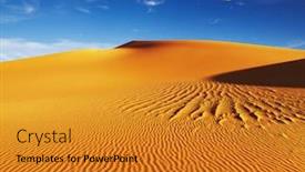  Presentation with sand dunes - PPT theme with sand-dunes-of-sahara-desert background and a gold colored foreground