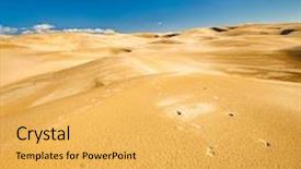 Presentation with sand dunes - Presentation enhanced with sand-dunes-pismo-beach-california background and a yellow colored foreground