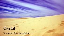  Presentation with sand dunes - Presentation design with sand dunes background and a blonde colored foreground