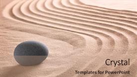  Presentation with buddhism - Colorful presentation theme enhanced with sand garden for buddhism backdrop and a coral colored foreground