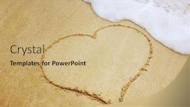  Presentation with sand heart - Audience pleasing presentation theme consisting of sand-heart backdrop and a coral colored foreground