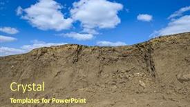  Presentation with construction site construction - Slide set featuring sand-hill-developed-sand background and a coral colored foreground