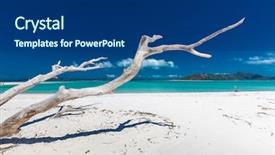  Presentation with white sand - Cool new theme with sand in the whitsunday island backdrop and a ocean colored foreground