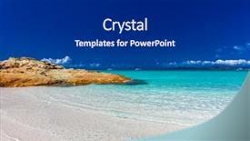  Presentation with queensland - Beautiful PPT theme featuring sand in the whitsunday island backdrop and a dark gray colored foreground